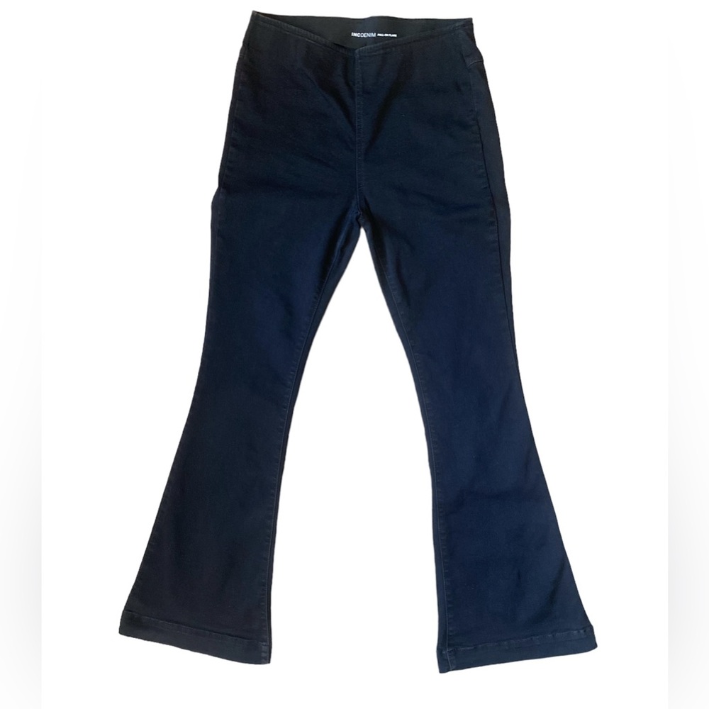 INC black Flare Jeans stretch pull on Denim sz 6